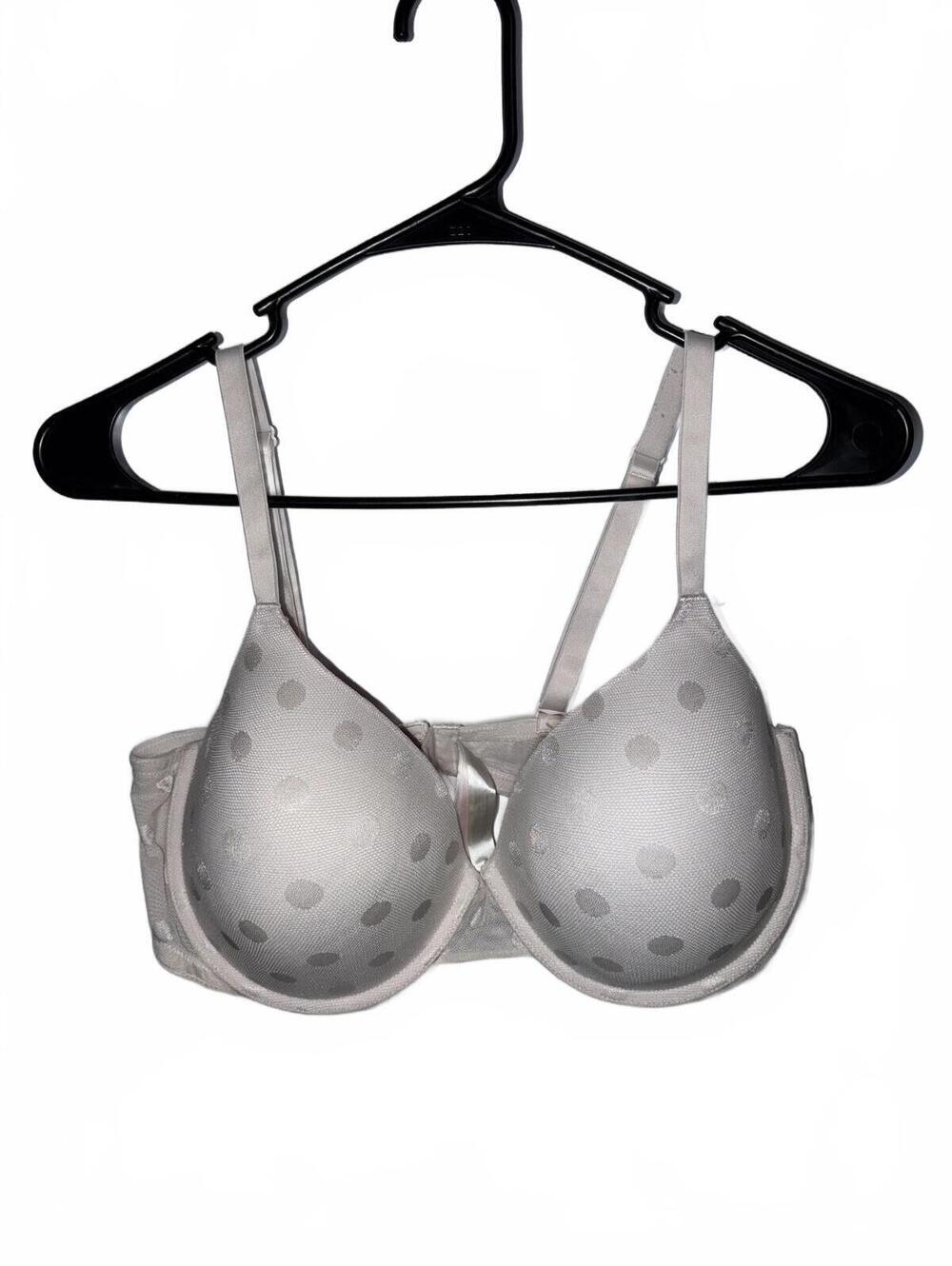 Pink by Victoria's Secret t shirt bra 38DD White Polka dots